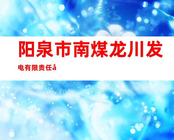阳泉市南煤龙川发电有限责任公司